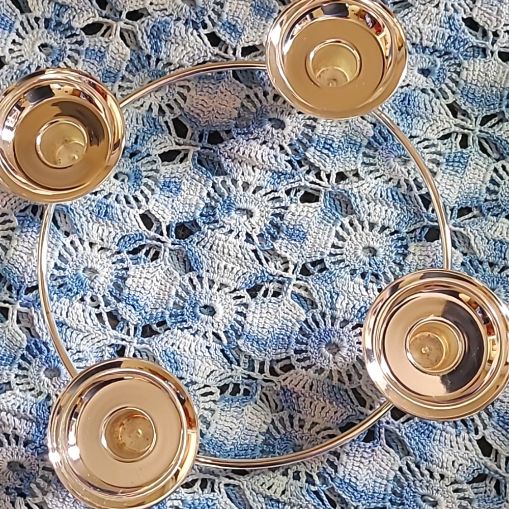 Partylite Silver Circle Taper/Votive Holder